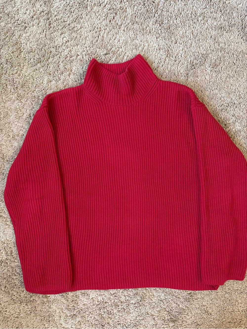 GAP 100% Cotton Ribbed Red Sweater | Small